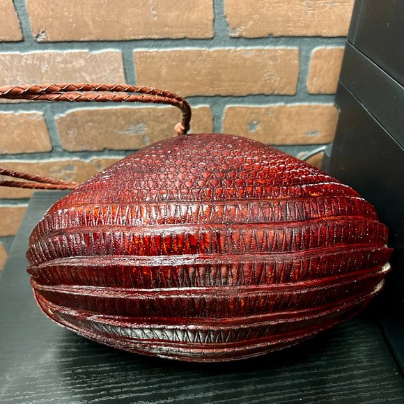 VINTAGE REAL ARMADILLO PURSE 1930’S-1940’S ERA ART BAG - Picture 6 of 10